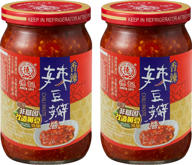 德記 香辣辣豆瓣醬 全素, 350g, 2個