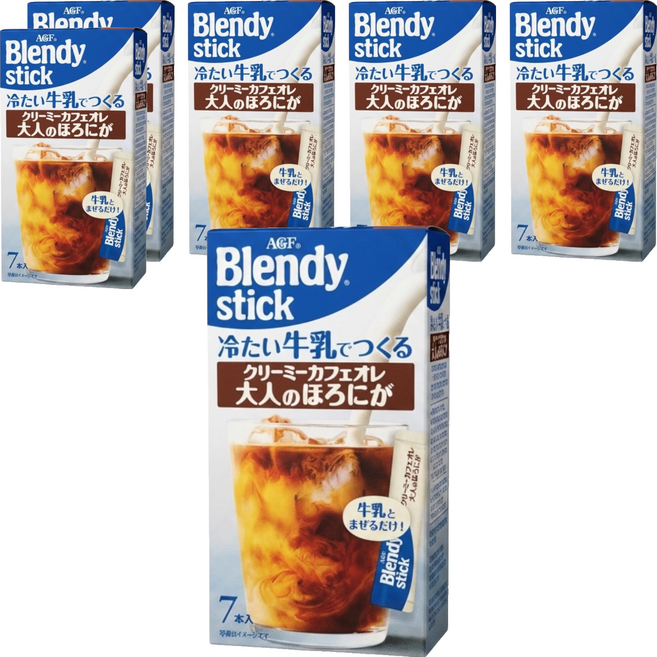 Blendy stick 牛奶微苦奶香咖啡, 6.5g, 6套, 7個裝