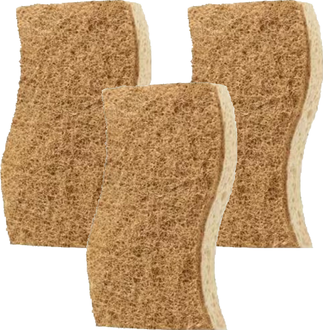 3M Scotch-Brite 百利 天然木漿棉菜瓜布 再生纖維 細緻餐具專用 1片 3盒