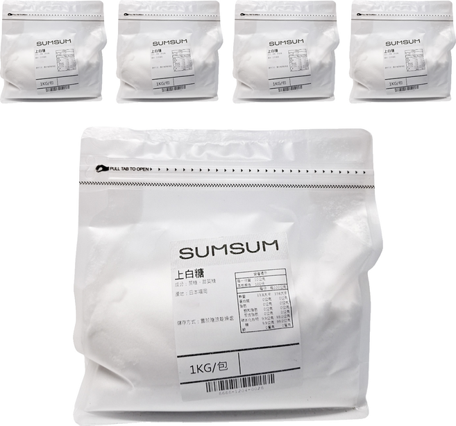 SUMSUM 食食富 大日本 上白糖, 1kg, 5包