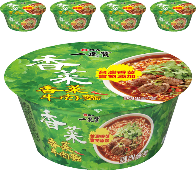 維力 一度贊 香菜牛肉麵 185g, 5個裝