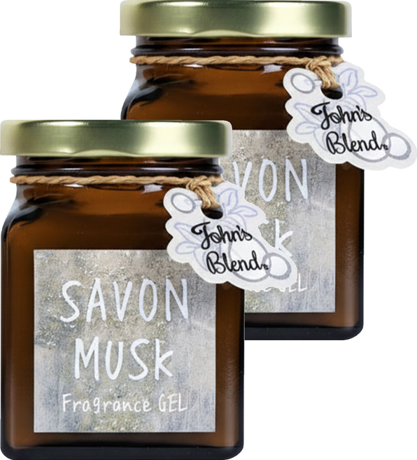 John's Blend SAVON MUSK 居家香氛膏, 麝香皂香, 135g, 2罐