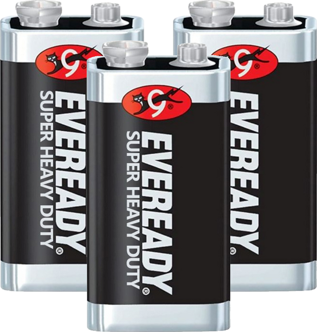 EVEREADY 永備 碳鋅電池 9V, 3個, 1個裝