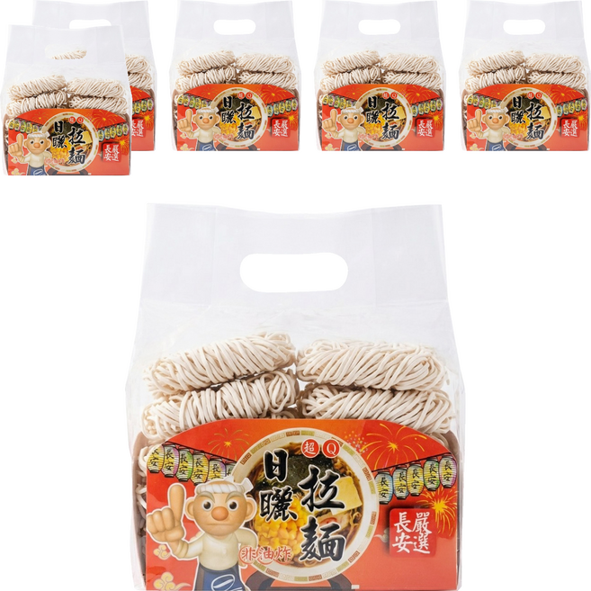 長安食品 超Q日曬拉麵, 900g, 6個