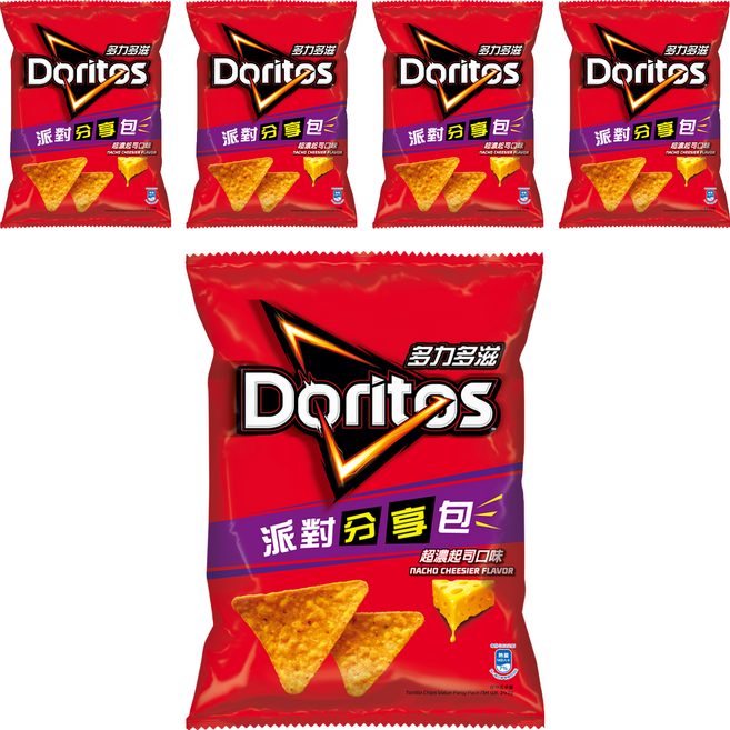 Doritos 多力多滋 超濃起司玉米片, 143g, 5個
