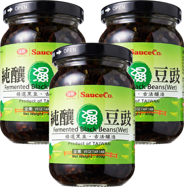 味榮 純釀濕豆豉, 400g, 3個
