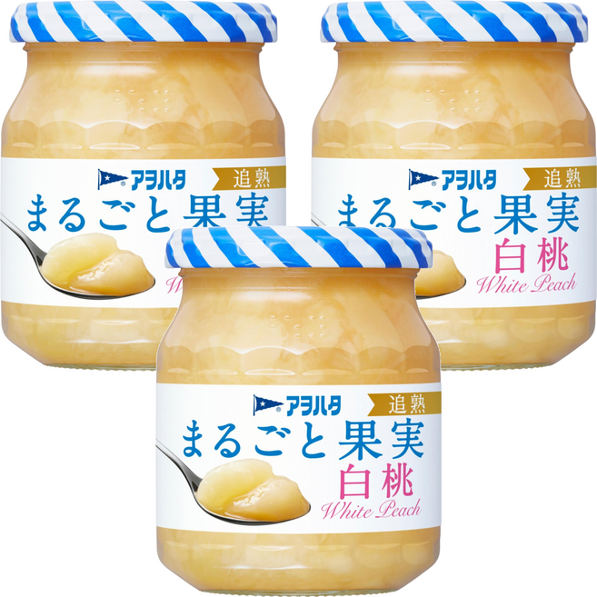 Aohata 白桃果醬 無蔗糖, 250g, 3個