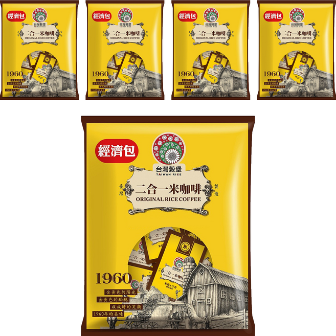 台灣榖堡 無糖米咖啡經濟包 台灣公司貨, 5個, 20g, 15個裝