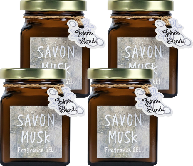 John's Blend SAVON MUSK 居家香氛膏, 麝香皂香, 135g, 4罐
