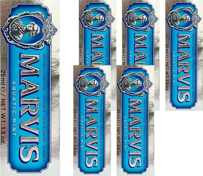 MARVIS 台灣公司貨 義大利精品牙膏 海洋薄荷, 6個, 25ml