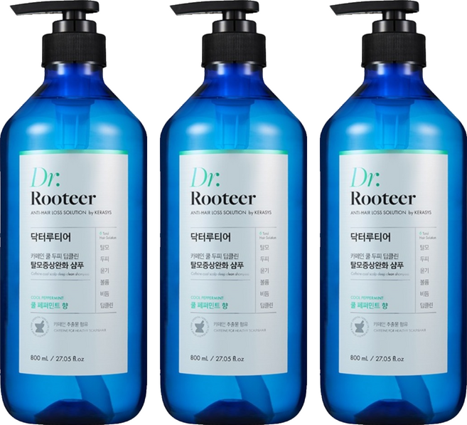 DrRooteer 咖啡因髮根蓬鬆洗髮精 清新香柚調, 3件, 800ml