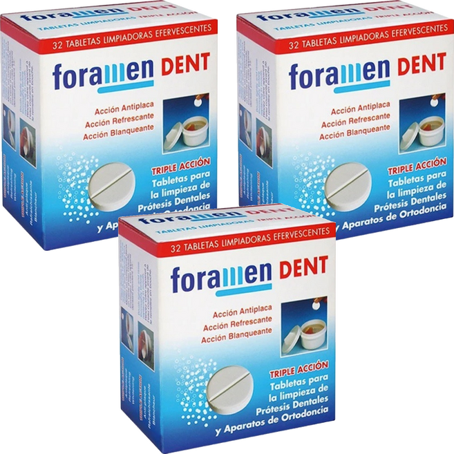 foramen 假牙清潔錠, 3個, 32個裝