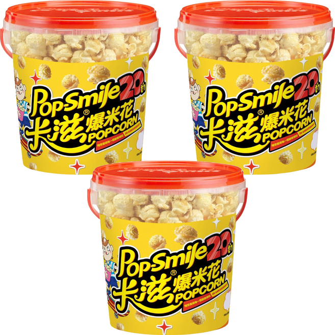 Pop-Smile 卡滋 爆米花 草莓煉乳, 150g, 3個