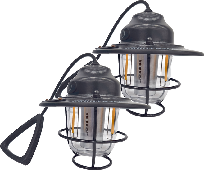 WellHike 玩客 松果型可懸掛充電式LED燈 160 x 95 x 105mm 140g, 黑色, 2個