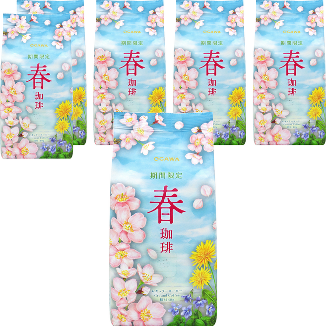 OGAWA 小川珈琲 春咖啡粉, 140g, 6個