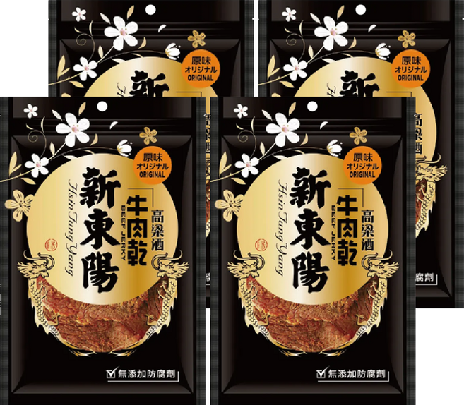 新東陽 高粱酒原味牛肉乾, 120g, 4個