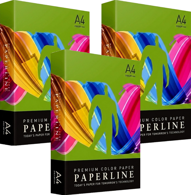 PAPERLINE 彩色影印紙 PL230 翠綠色 80磅, A4, 1500張