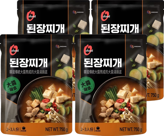 OFood 海鮮大醬湯鍋底, 750g, 4個