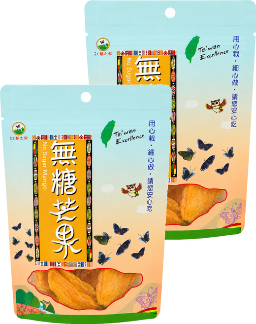 紅藜之家 無糖芒果乾, 2個, 50g