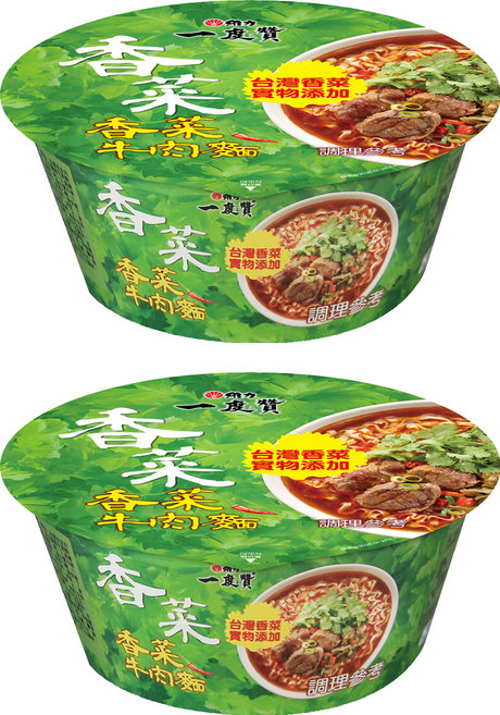 維力 一度贊 香菜牛肉麵 185g, 2個裝