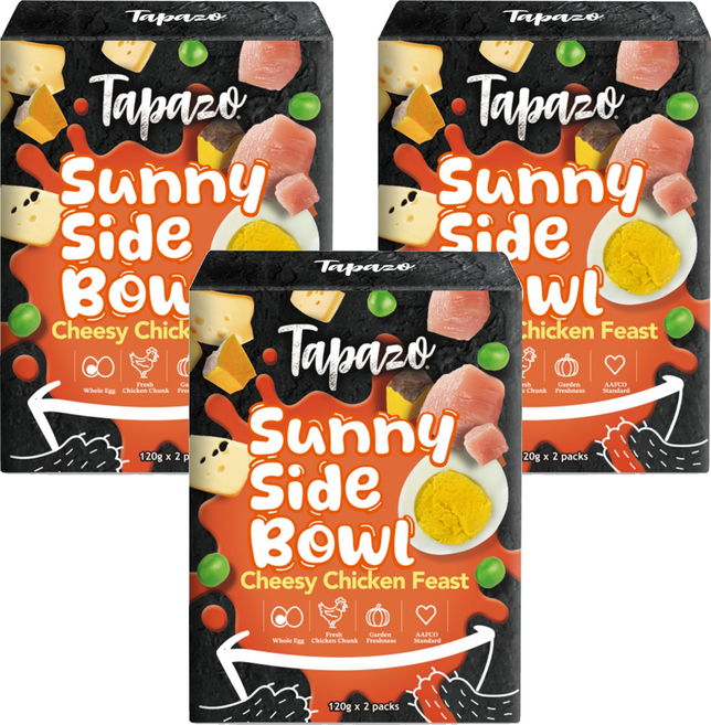 Tapazo 特百滋 主廚捏捏蛋 離乳後全齡犬用 餐包 1 搖滾起司雞, 240g, 3個, 鮮雞蛋 + 雞高湯 + 鮮雞肉 + 起司