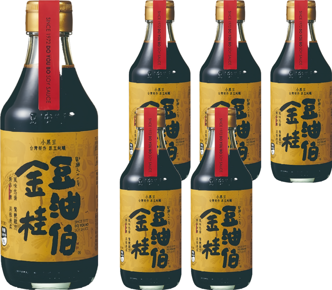 豆油伯 金桂釀造醬油, 300ml, 6瓶