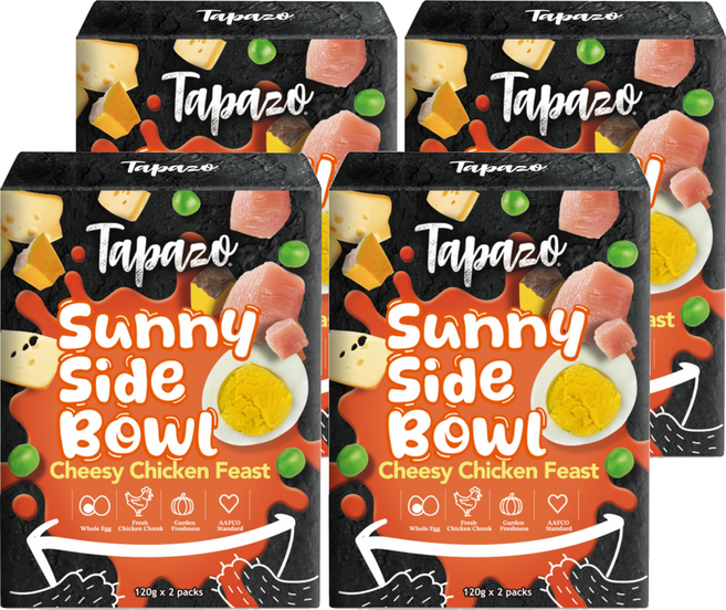 Tapazo 特百滋 主廚捏捏蛋 離乳後全齡犬用 餐包 1 搖滾起司雞, 240g, 4個, 鮮雞蛋 + 雞高湯 + 鮮雞肉 + 起司