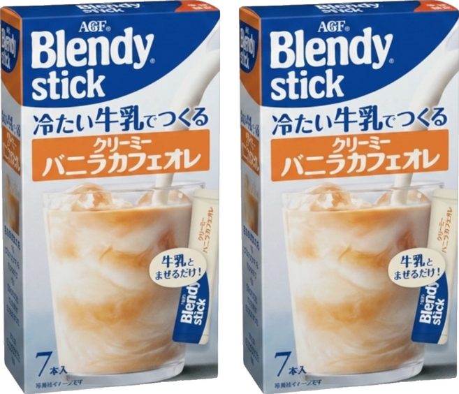 Blendy stick 牛奶香草奶香咖啡, 5.5g, 2套, 7個裝