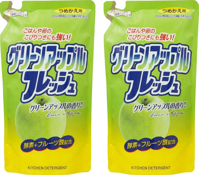 Rocket Soap 火箭石鹼 洗碗精補充包 青蘋果香, 500g, 2個