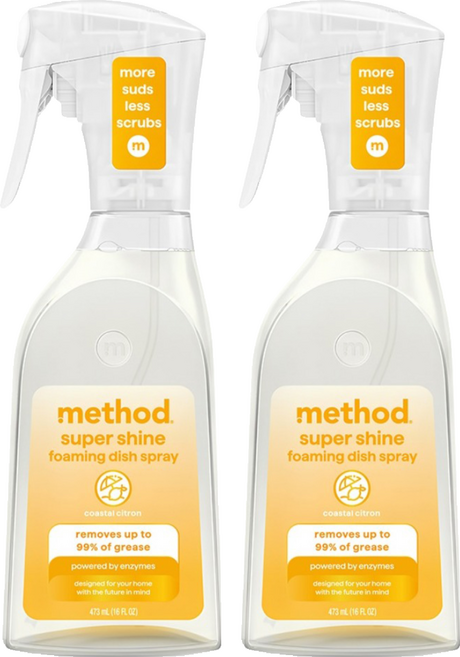 method 美則 極淨效速洗碗慕斯 海岸香橙, 2個, 473ml