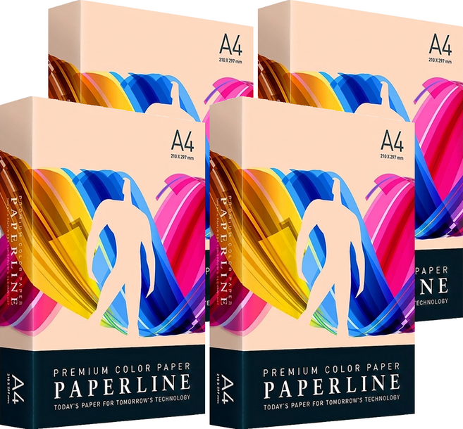 PAPERLINE 彩色影印紙 PL150 淺桔色 80磅, A4, 2000張