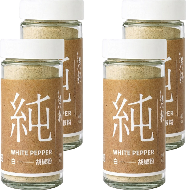 山喜屋 詹粉 純白胡椒粉, 40g, 4個