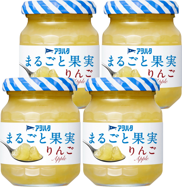 Aohata 蘋果果醬 無蔗糖, 125g, 4個