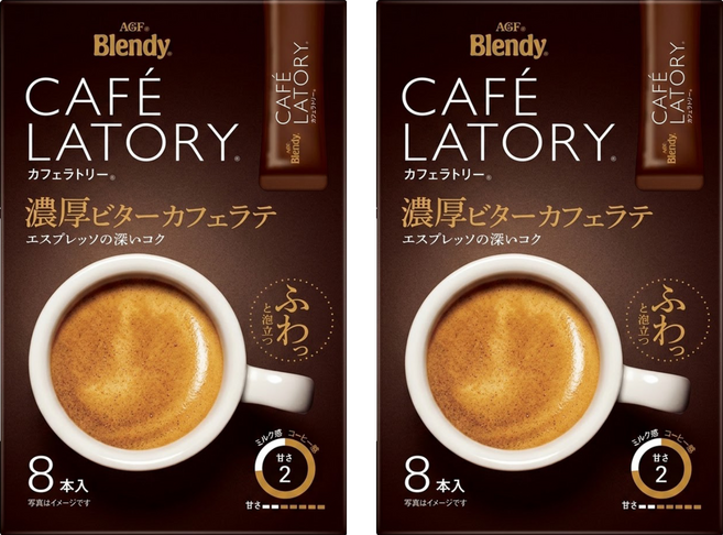 AGF Blendy CAFE LATORY 濃郁苦味拿鐵, 9g, 2套, 8個裝