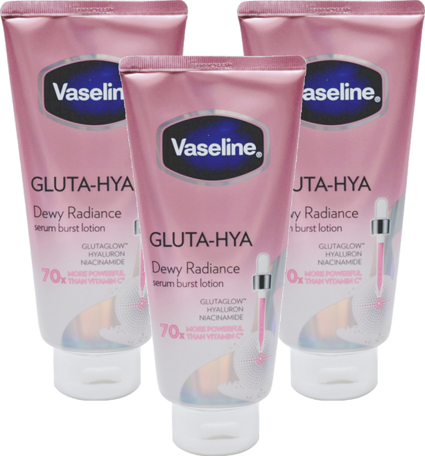 Vaseline 凡士林 肌亮水潤精華凝乳, 3個, 300ml