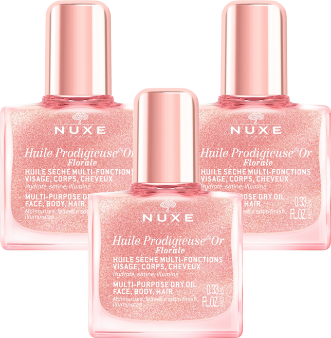 NUXE 巴黎歐樹 台灣公司貨 全效閃耀花香精華油, 3件, 10ml