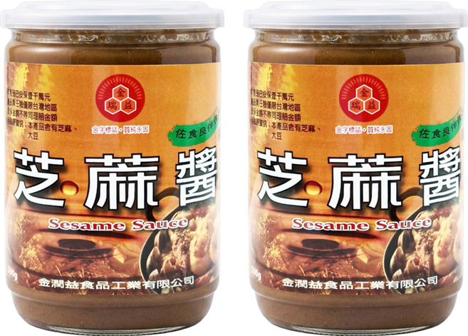 金瑞益 芝麻醬, 500g, 2個