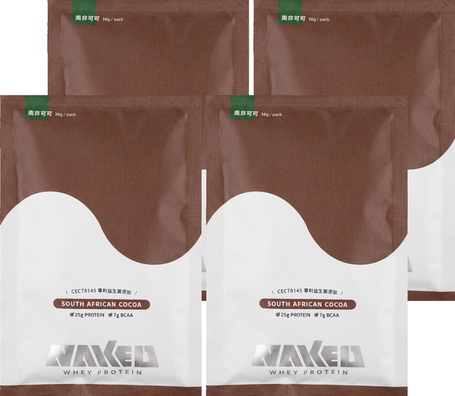 NAKED PROTEIN 益生菌乳清蛋白 南非可可, 36g, 4個