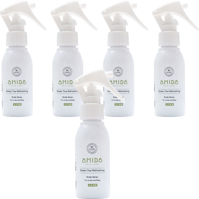 aMIDa 阿蜜達 綠茶頭皮清新噴霧, 5個, 80ml