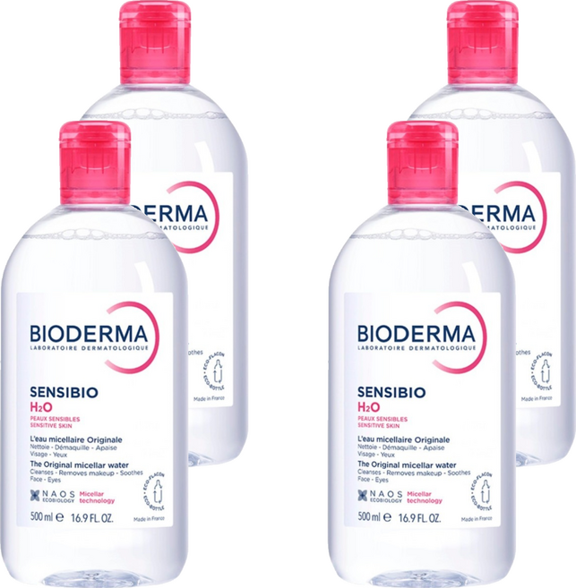 BIODERMA H2O高效潔膚液, 4件, 500ml
