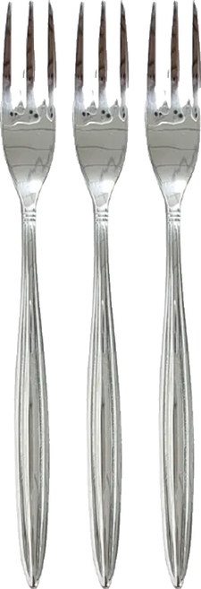 MIYACO 米雅可 經典316不銹鋼小叉 3入 銀色 MY-8003
