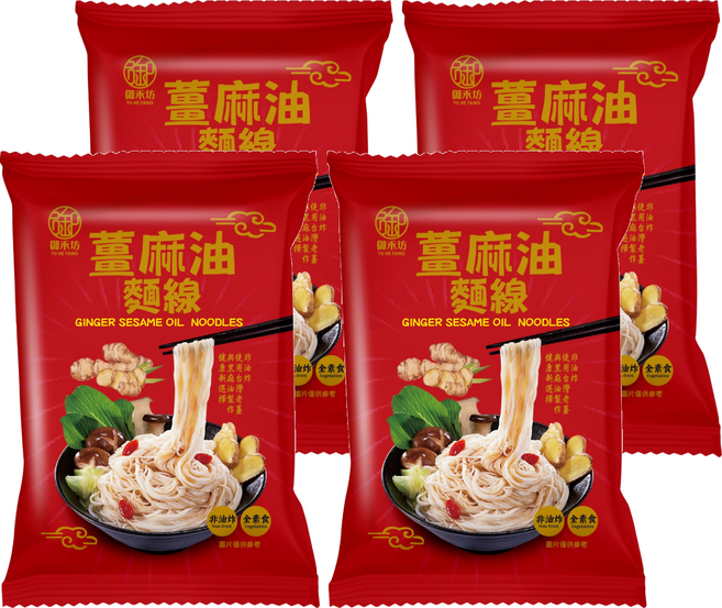 御禾坊 薑麻油麵線, 107g, 4個
