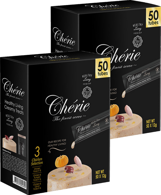 Cherie 法麗 全照護主食肉泥雞肉派對盒, 600g, 2個, 雞肉三重奏