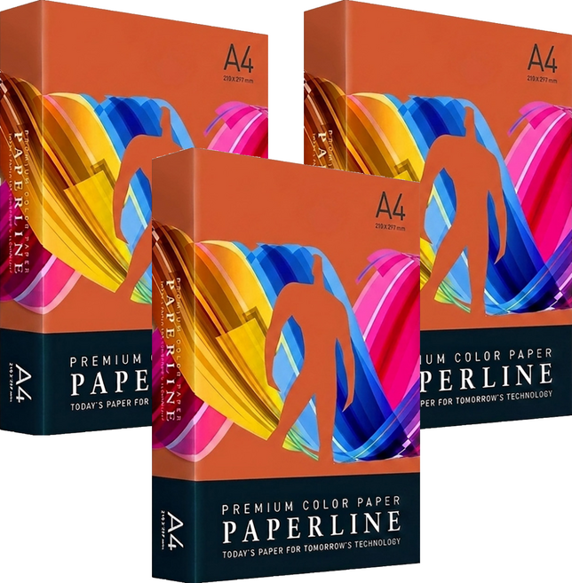 PAPERLINE 彩色影印紙 PL240 桔紅色 80磅, A4, 1500張