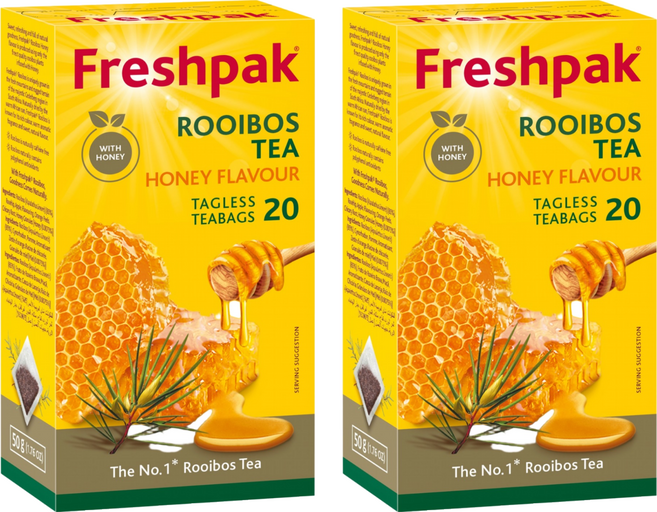 Freshpak 蜂蜜風味 南非國寶茶 博士茶, 2.5g, 2套, 20個裝