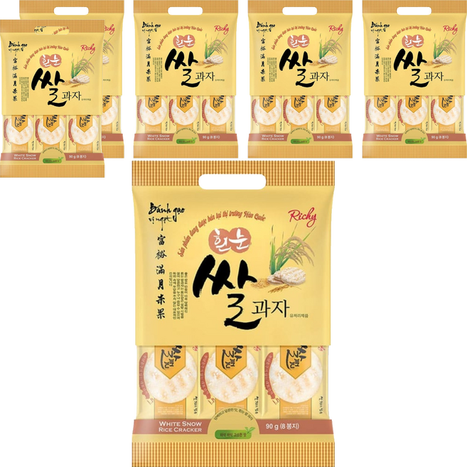 Richy 瑞奇 富裕滿月米餅, 90g, 6袋
