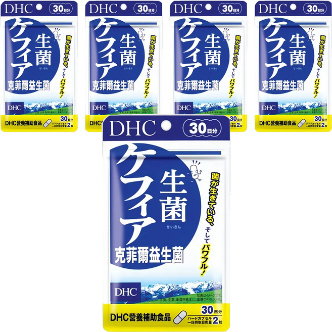 DHC 台灣公司貨 克菲爾益生菌 30日份, 60顆, 368mg, 5袋
