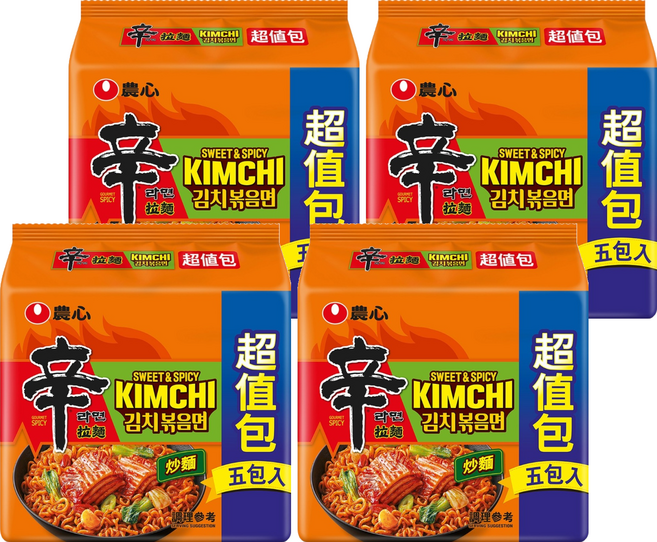 NONGSHIM 農心 辛辣白菜炒麵 超值包 137g, 20包