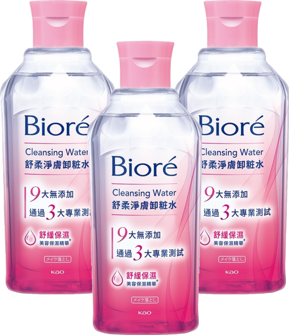 Biore 蜜妮 舒柔淨膚卸粧水 舒緩保濕型, 3件, 300ml