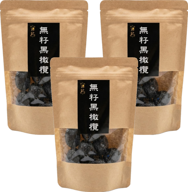 傳記 無籽黑橄欖, 210g, 3個